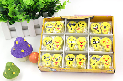 溫州信真文具 廠家直銷韓版可愛卡通表情橡皮擦，打造小學生文具禮品批發新選擇
